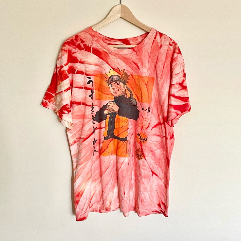 New Naruto Shippuden 20th Anniversary Tie Dye Graphic… - Gem